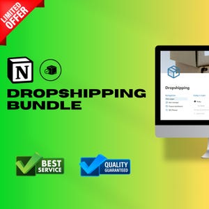 2025 Notion Template für Dropshipping-Design - E-Kommerz Arbeitsplatz, E-Kommerz Business Kit, E-Handel Business Planer