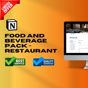 Notion 2025 Edition Restaurants Notion Template, Food and Beverage Notion Template, Editable Business Tool, Aesthetic Notion Dashboard