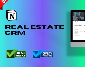 Real Office crm Notion Vorlage | Kunden- & Interessenten-Tracker | Inserate, Showings, Angebote |Sofortiger Download