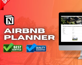 Modelo de Noção de Gerenciamento do Airbnb: Planejador de Imóveis e Casas (Download Digital)