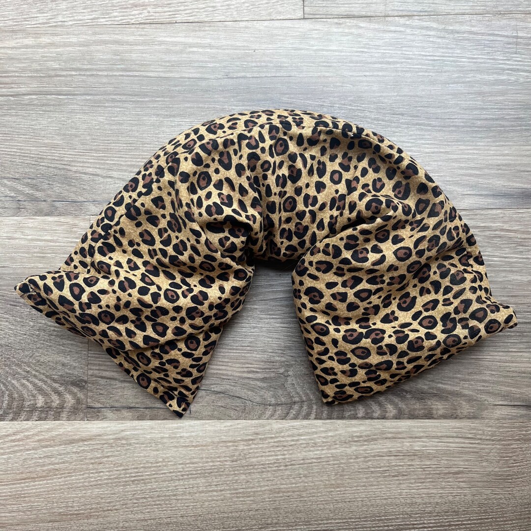 Lavender Rice Bag // Large Hot and Cold Pack // Cheetah Print Etsy