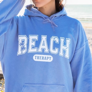 Beach Hoodie, Beach Therapy Hoodie, Beach Lover Apparel, Comfy Beach Pullover, Beach Trip Hoodie, Summer Beach Sweater, Oceanside Gift