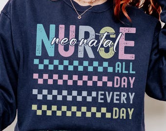 Comfort Colors Neonatal Nurse Sweatshirt, NICU Nurse Crewneck Pullover, Nursing Grad Gift, Baby Nurse Sweater, Newborn Nurse Sweatshirt Gift