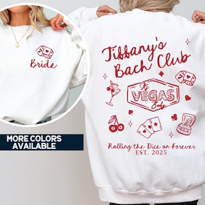 Las Vegas Bachelorette Sweatshirt, Casino Bachelorette Party Sweater, Custom Vegas Wedding Favors, Bridesmaid Girls Trip, Bridal Party Gifts