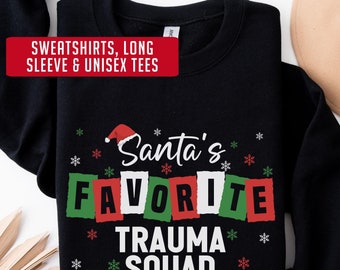 Christmas Trauma Nurse Sweatshirt, Trauma Intensive Care Unit Holiday Sweater, Trama Nurse Christmas Long Sleeve Tee, Trama Squad Shirt