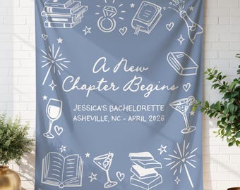 Book Bachelorette Party Banner, Book Bridal Shower Sign, Bachelorette Decor