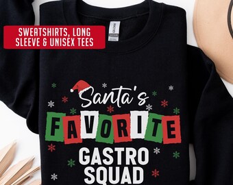 Christmas Gastro Sweatshirt, Gastroenterology Long Sleeve Shirt, Gastro Team Holiday Apparel, Gastro Unit Christmas Crewneck Group Shirts