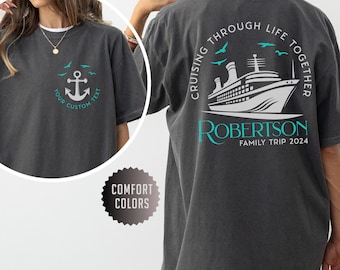 Custom Comfort Colors Cruise Shirt, Family Cruise Tshirts, Matching Personalized Cruise T-shirt, Cruise Vacation Group Tee, Birthday Cruise