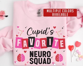 Valentine Neuro Sweatshirt, Neuro Squad Vday Crewneck Pullover, Neurology Dept Sweater, Neuro ICU Holiday Apparel, Neuro V-day Sweatshirt
