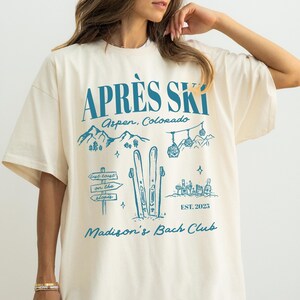 Apres Ski Bachelorette Shirt Custom Winter Bachelorette T-shirt Comfort Colors Ski Vacation Tee, Personalized Bachelorette Ski Trip Shirt