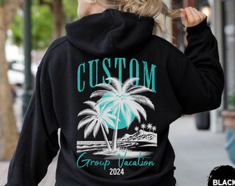 Custom Beach Hoodie for Summer Vacation, Family Beach Trip Hoodie, Oversized Hoodie Beachy Sweatshirt Custom Beachy Hoodies Beach Sweatshirt