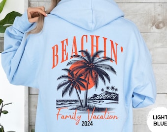 Custom Beach Hoodie for Summer Vacation, Family Beach Trip Hoodie, Oversized Hoodie Ocean Sweatshirt Beach Campfire Hoodie Beach Sweatshirt