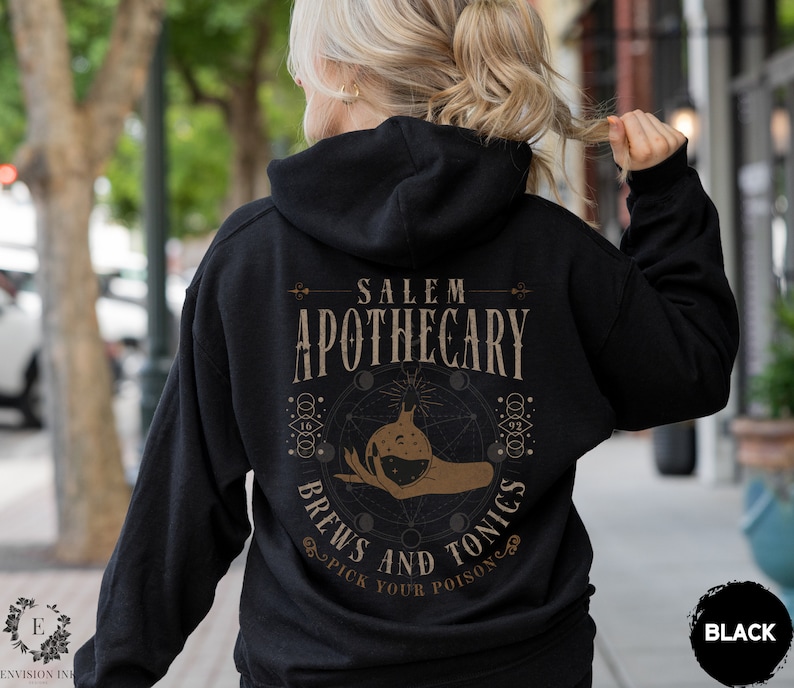 Salem Witch Hoodie, Witches Halloween Hoodie, Salem Witches Crewneck, Salem Hoodie, Salem 1692 Hoodie, Apothecary Gothic Halloween Sweater image 5