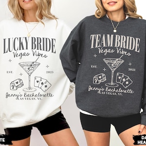 Las Vegas Bachelorette Sweatshirt, Retro Casino Bachelorette Party Pullover, Custom Vegas Wedding Gift, Bridesmaid Vegas Girls Trip Sweater