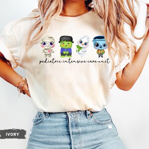 PICU Nurse Halloween Shirt, Pediatric Intensive Care Unit Halloween Tee, Comfort Colors Halloween Tshirt for Pediatric Nurse Gift Cute imagem 7