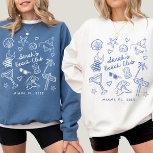 Custom Beach Bachelorette Sweatshirt, Bachelorette Party Sweater, Bach Club Bachelorette Gift, Beach Bride Pullover, Beach Bride Bridesmaid