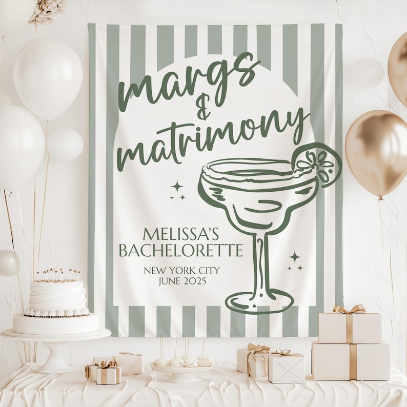 Bachelorette Banner, Bridal Shower Backdrop, Bachelorette Party Decor ...