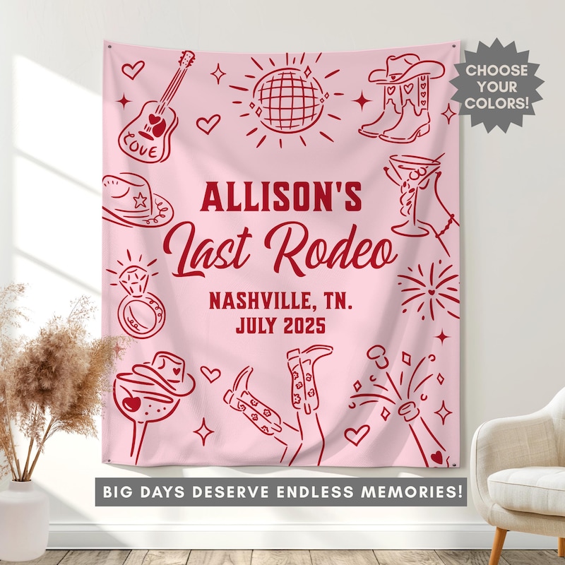 Last Rodeo Backdrop Red - Etsy