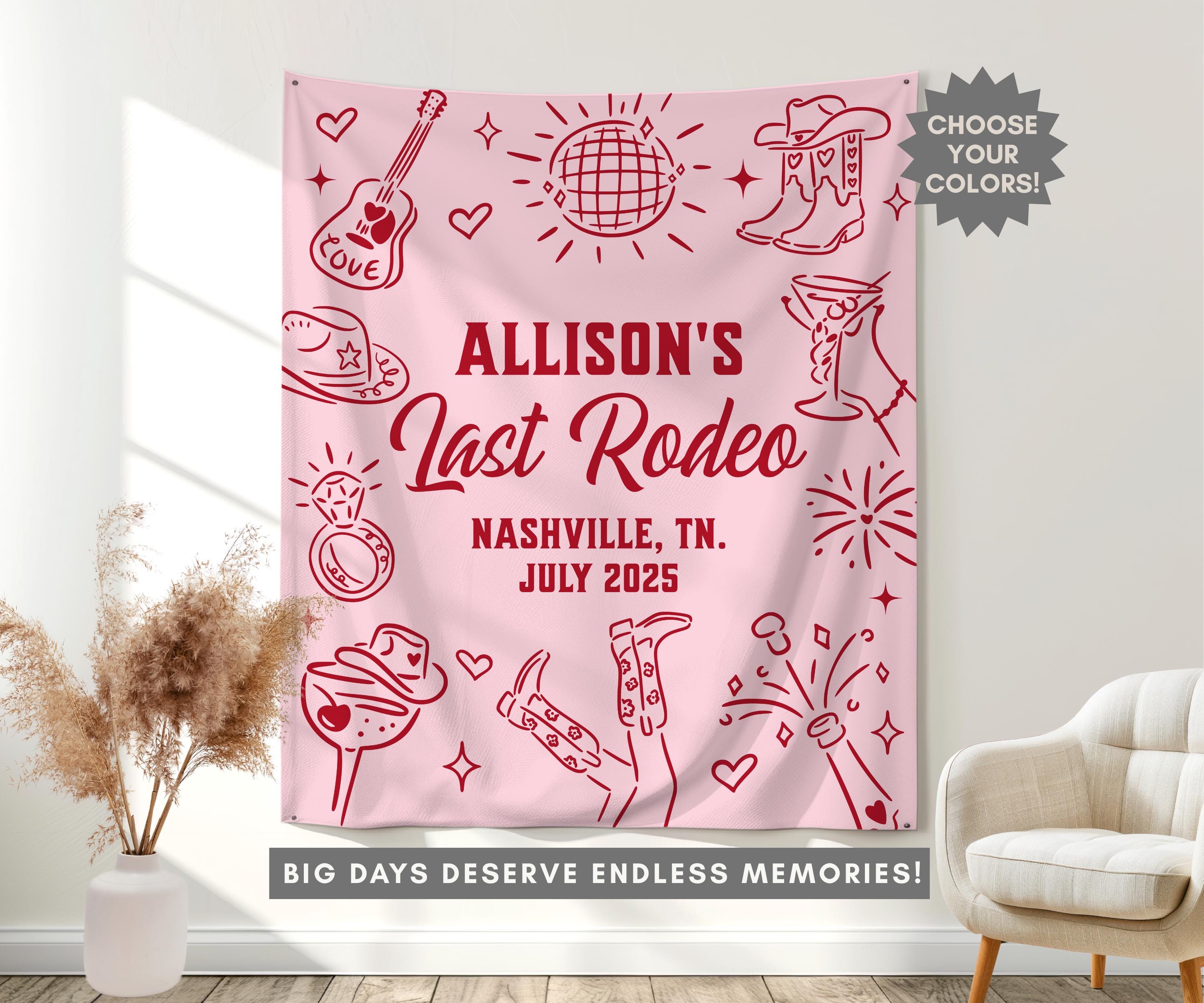 Bachelorette Party Decoration, Bachelorette Banner, Last Rodeo ...