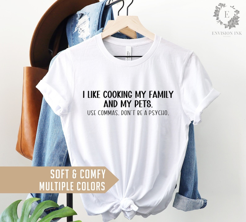 Punctuation Shirt, Funny Grammar T-Shirt, Teacher Appreciation Gift, Teaching English Tees, Funny Shirt for English Teacher, New Teacher image 1