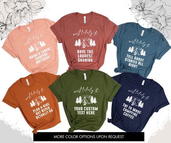 Funny group camping shirts sale