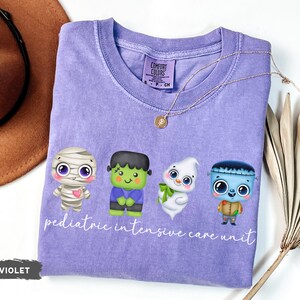 PICU Nurse Halloween Shirt, Pediatric Intensive Care Unit Halloween Tee, Comfort Colors Halloween Tshirt for Pediatric Nurse Gift Cute imagem 6