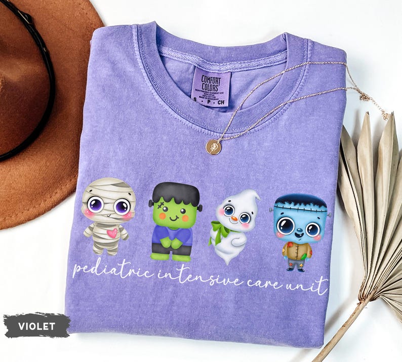 PICU Nurse Halloween Shirt, Pediatric Intensive Care Unit Halloween Tee, Comfort Colors Halloween Tshirt for Pediatric Nurse Gift Cute imagem 6