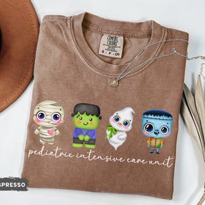 PICU Nurse Halloween Shirt, Pediatric Intensive Care Unit Halloween Tee, Comfort Colors Halloween Tshirt for Pediatric Nurse Gift Cute imagem 4