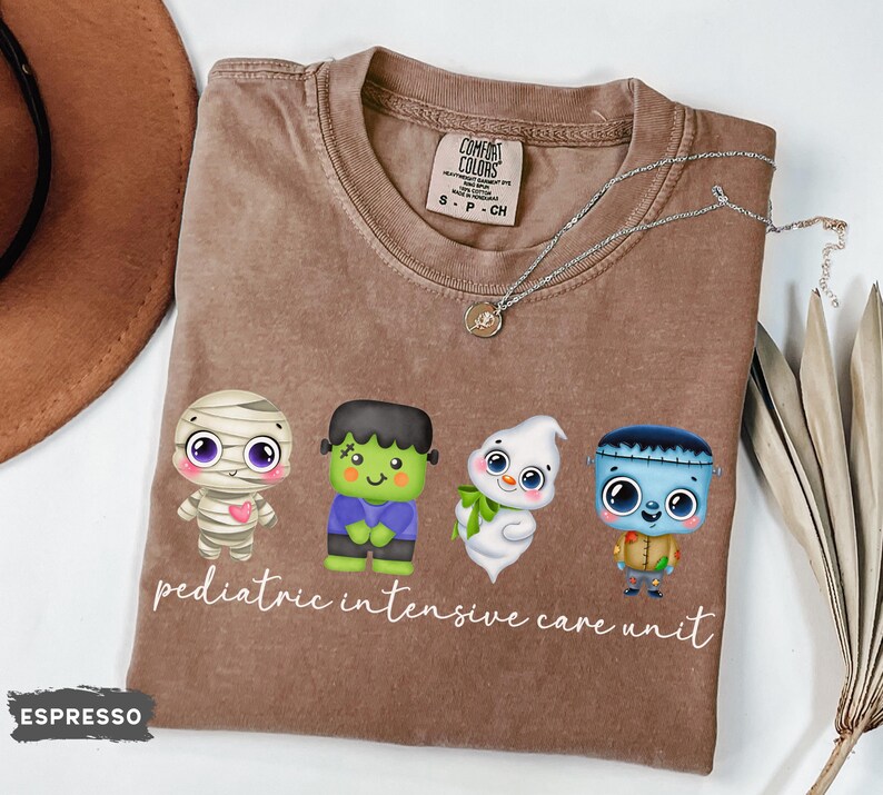 PICU Nurse Halloween Shirt, Pediatric Intensive Care Unit Halloween Tee, Comfort Colors Halloween Tshirt for Pediatric Nurse Gift Cute imagem 4