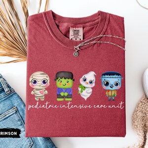 PICU Nurse Halloween Shirt, Pediatric Intensive Care Unit Halloween Tee, Comfort Colors Halloween Tshirt for Pediatric Nurse Gift Cute imagem 8
