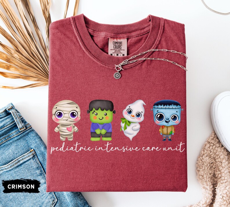 PICU Nurse Halloween Shirt, Pediatric Intensive Care Unit Halloween Tee, Comfort Colors Halloween Tshirt for Pediatric Nurse Gift Cute imagem 8