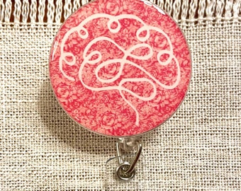 Portatarjetas Rose Brain Badge Reel: Neurología, Neurocirugía, Psicología