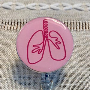 Anatomic Lung Badge Reel: Respiratory Therapy, Pulmonology