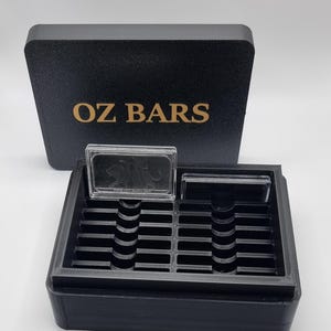 Storage Box For 1oz troy ounce silver bars - Strong - holds 16
