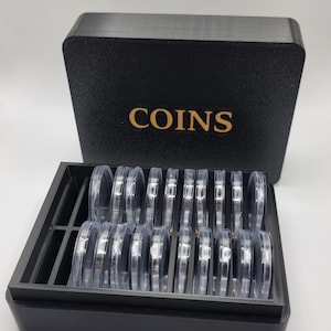 Storage Box For Coins, 40mm Coin Capsule - Strong - holds 24 - Stackable