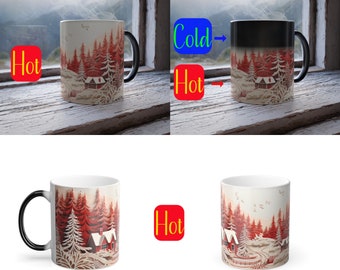 Custom Mug Color Changing, Heat Activated Mug,  Custom Magic Photo Mug, Personalized with Your own Photo, Anniversary Gift, Valentine's Gift