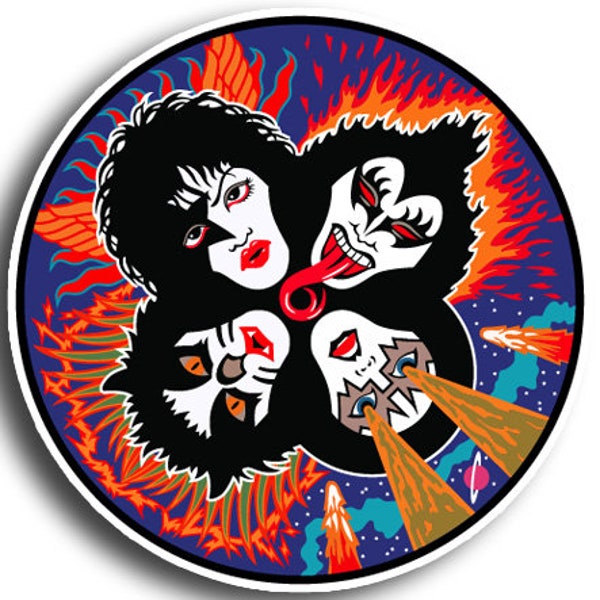 KISS Rock Band Circle Logo Vinyl Decal / Sticker 10 Sizes!!! Free Shipping!!