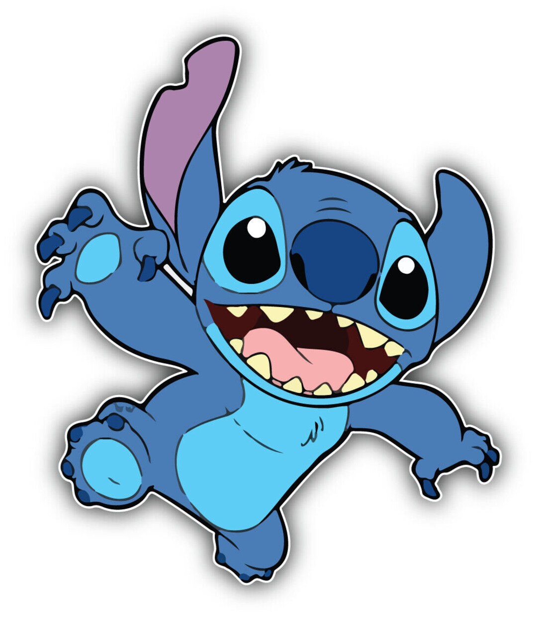 Stich Jumping Lilo Stich Logo Sticker Vinyl Decal 10 Sizes Free