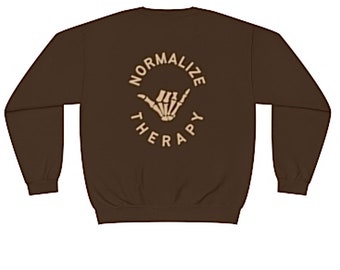 Sudadera unisex de cuello redondo Normalize Therapy