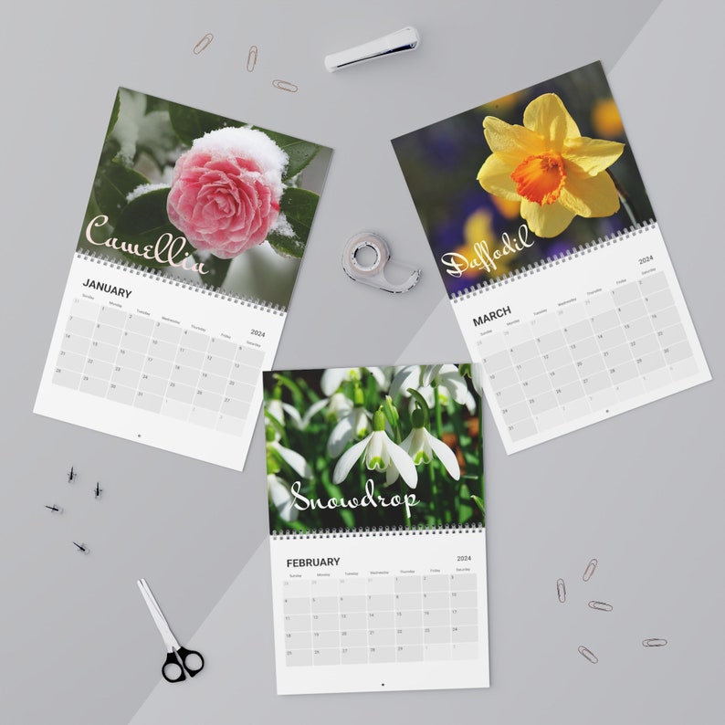 Flower Calendar 2024, Designed by Niki - Etsy