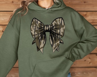 Camo Bow Hoodie: Women's Camouflage Hunting Pullover