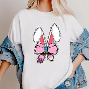 Comfort Colors® Easter Teacher Cute Coquette Bow Bunny Tshirt, Teacher Easter Shirt, Coquette Bow Easter Shirt, Spring School Teacher Shirt