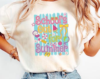 Comfort Colors School's Out For Summer T-Shirt, Last Day of School Teacher Gift, Happy Last Day Shirt, Summer Mode Shirt