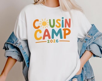 Comfort Colors Matching Cousin Camp Shirts, 2026 Family Reunion Tee, Summer Camp T-shirt, Retro Sunshine Family Vacation Gift