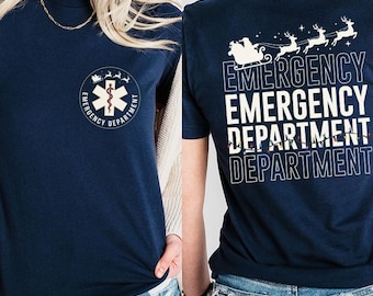 Emergency Department Christmas Shirt,ER Nurse Xmas T-Shirt, Christmas Lights ER Nurse Shirt, Medical Nurse Gift
