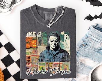 Retro Horror Comic Comfort Colors Shirt - Vintage Halloween Ghost Tee