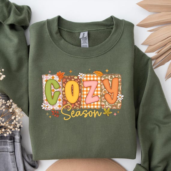 Cozy Season Sweatshirt: Retro Fall Graphic Crewneck