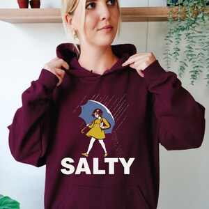Salty Girl Hoodie: Retro Vintage Graphic Women’s Casual Pullover Bild 6