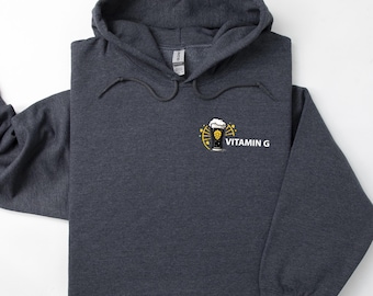 Funny Irish Beer Hoodie: Vitamin G Pullover St Pattys Day Pub Wear