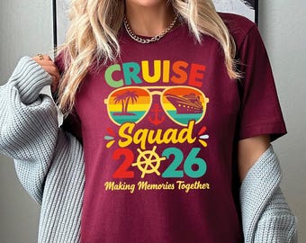 Family Cruise Squad 2026 Shirt,Matching Vacation Outfits, Nautical Anchor Ship Shirt,Couple Cruise Shirt
